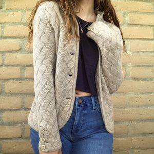 Talbots pure merino wool blazer cardigan